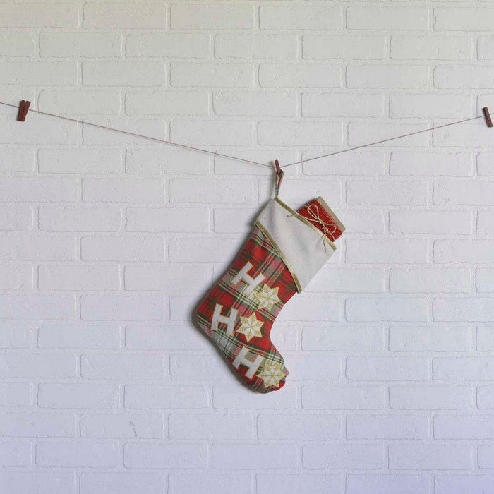 HO HO Holiday Stocking 11x15" - Primitive Star Quilt Shop