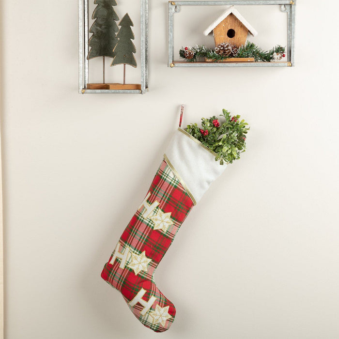 HO HO Holiday Stocking 11x20" - Primitive Star Quilt Shop