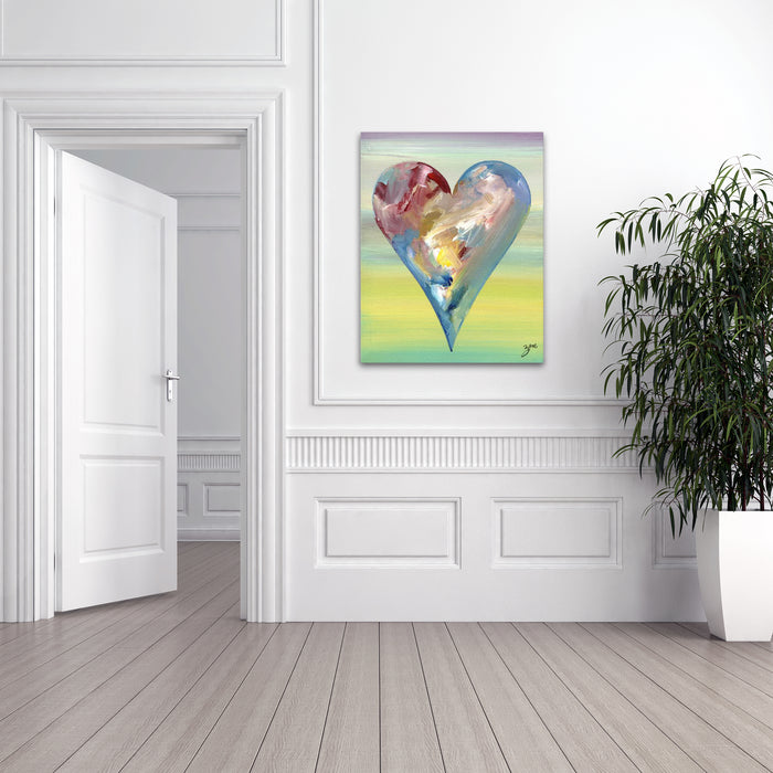 Holly' Abstract Heart Wall Art Set