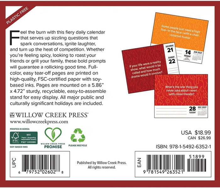 Hot Seat - 2027 Box Calendar | Willow Creek Press