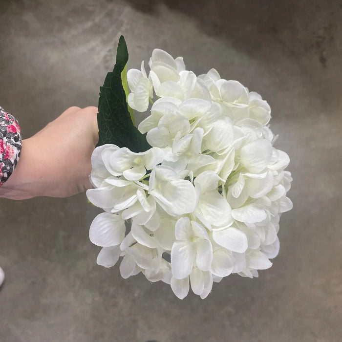 Supreme Hydrangea 18" White - Uncategorized Silk