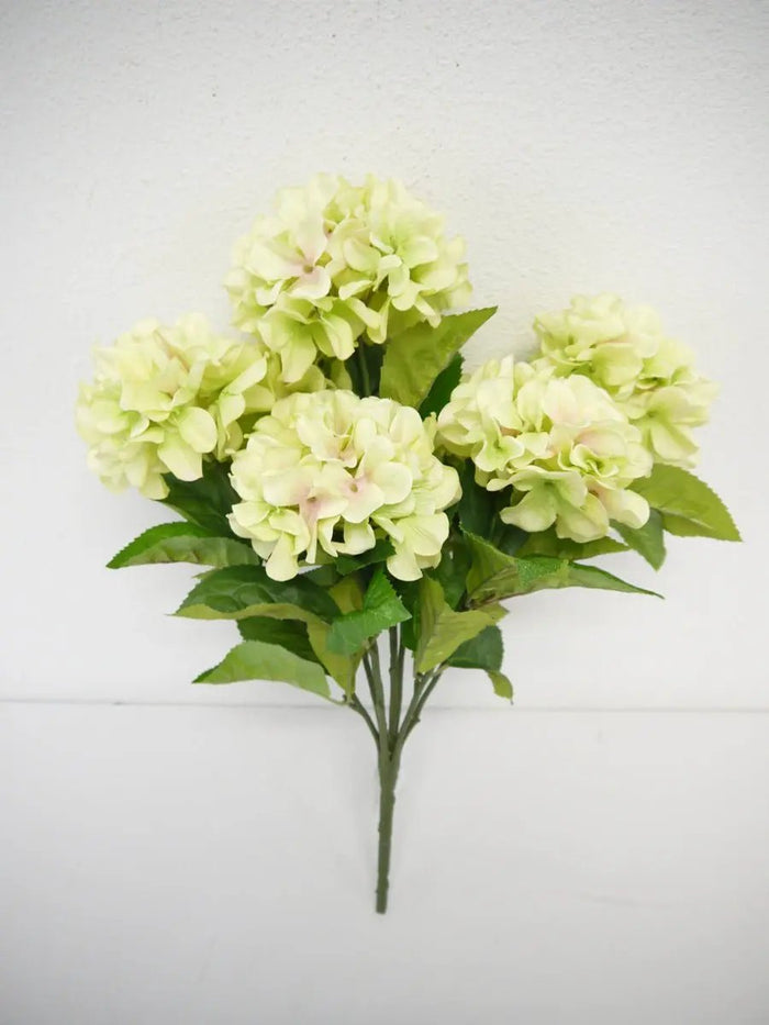 Supreme Hydrangea Stem 33" Green - Artificial Flowering Plants Silk