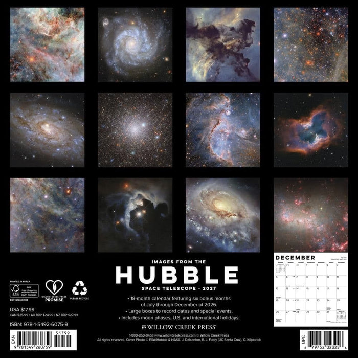 Images From the Hubble Space Telescope - 2027 Wall Calendar | Willow Creek Press