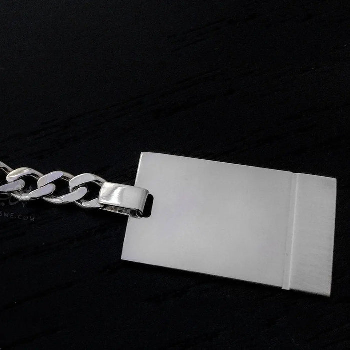 Italian Silver Keychain One Line - Free Engraving