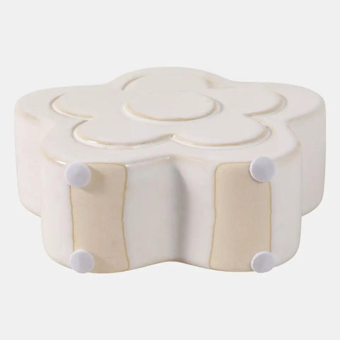 Sagebrook Ivory Flower Power Pencil Cup/Vase 5" - Merchandise
