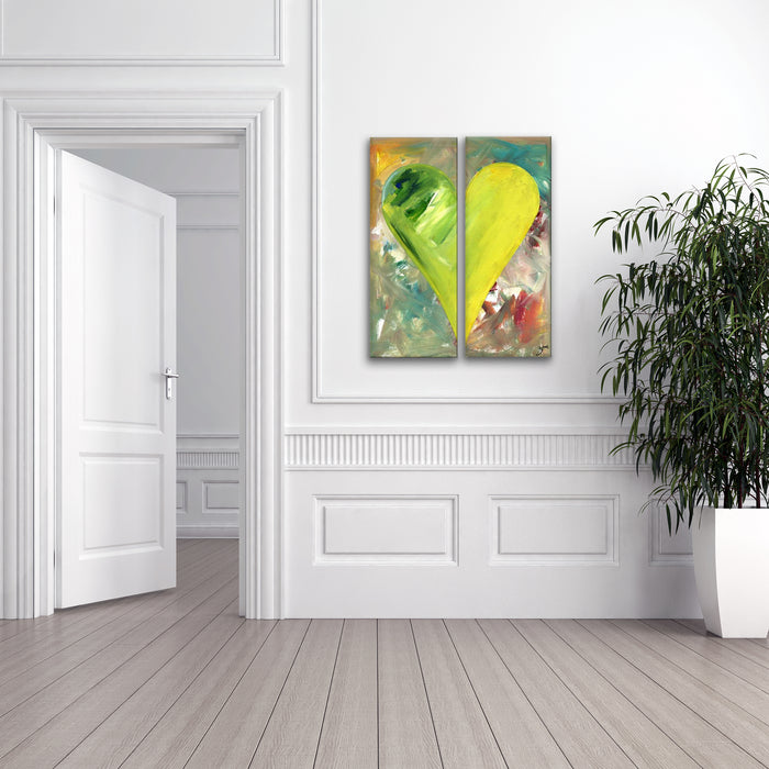 Jaden' Abstract Heart Wall Art Set