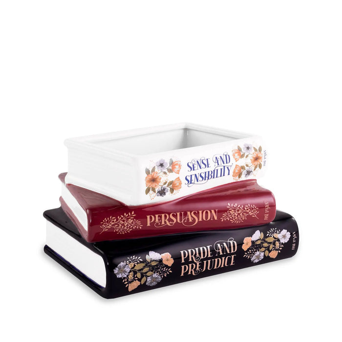Steel Mill and Co. Jane Austen Stacked Books Planter - Vases Merchandise