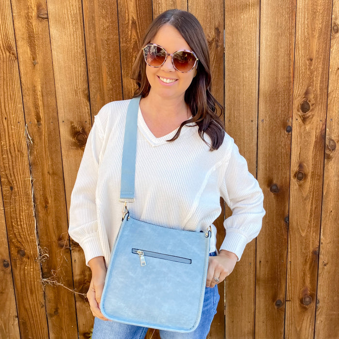 Jen & Co Posie Crossbody Handbag - Blue - Lyla's: Clothing & Gifts - Online and Rockwall Texas Boutique