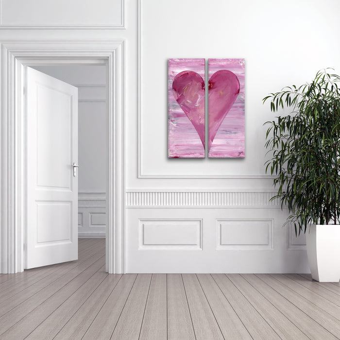 Jessica'  Abstract Heart Wall Art Set