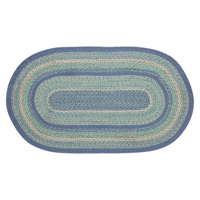 Jolie Oval Braided Rug 27x48" - with Pad - Primitive Star Quilt Shop