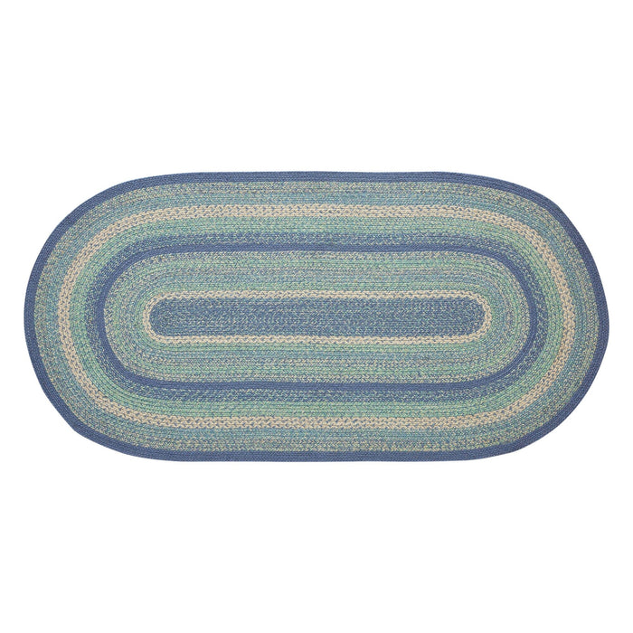 Jolie Oval Braided Rug 36x72" - with Pad - Primitive Star Quilt Shop