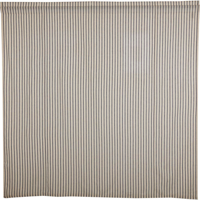 Kaila Blue Stripe Shower Curtain - Primitive Star Quilt Shop