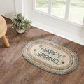 Kaila "Happy Spring" Oval Braided Rug 20x30" - Primitive Star Quilt Shop