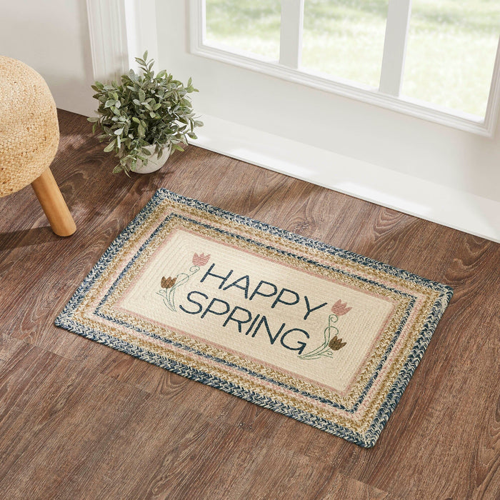 Kaila "Happy Spring" Rectangle Braided Rug 20x30" - Primitive Star Quilt Shop