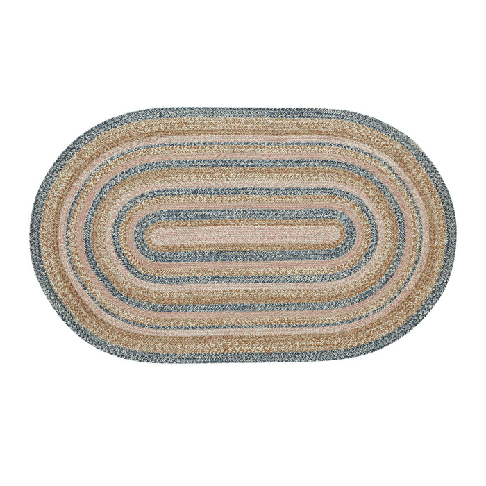 Kaila Oval Braided Rug 36x60" - with Pad - Primitive Star Quilt Shop
