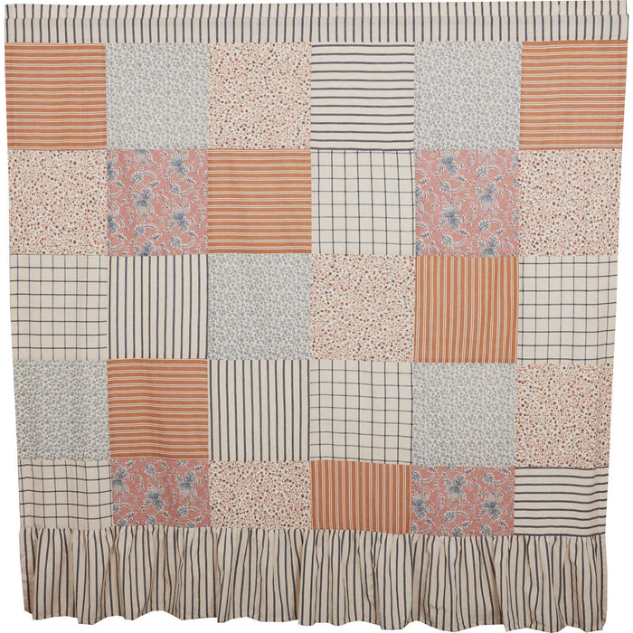 Kaila Patchwork Shower Curtain - Primitive Star Quilt Shop