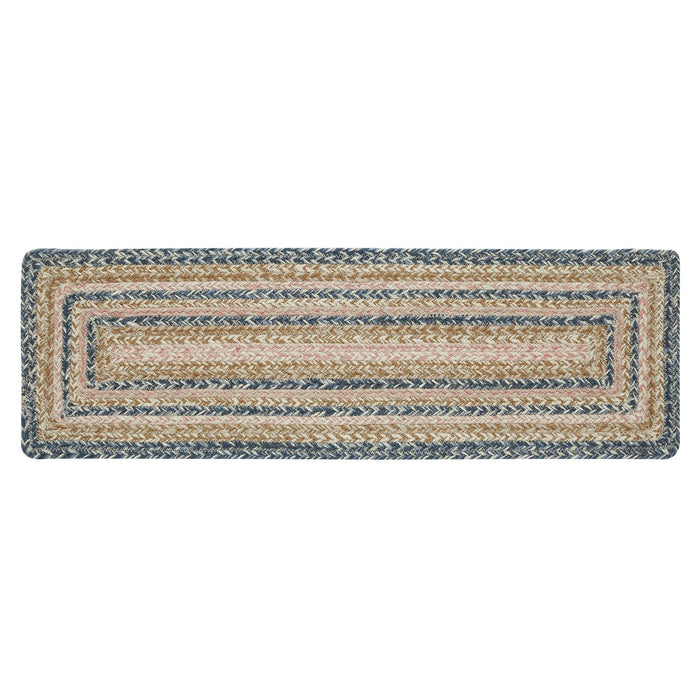 Kaila Rectangle Braided Stair Tread Latex Backed 8.5x27" - Primitive Star Quilt Shop