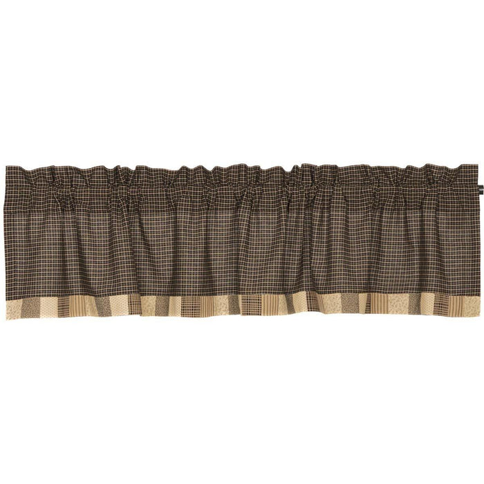 Kettle Grove Block Border Lined Valance 72" - Primitive Star Quilt Shop