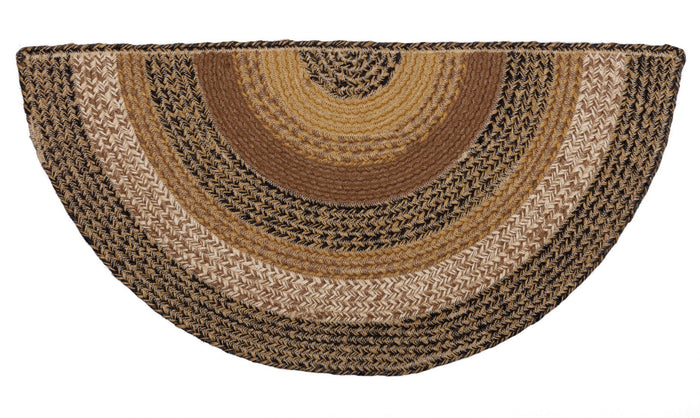 Kettle Grove Half Circle Braided Rug 16.5x33" - Primitive Star Quilt Shop