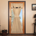 Kettle Grove Lined Door Panel with Attached Valance 72" - Primitive Star Quilt Shop