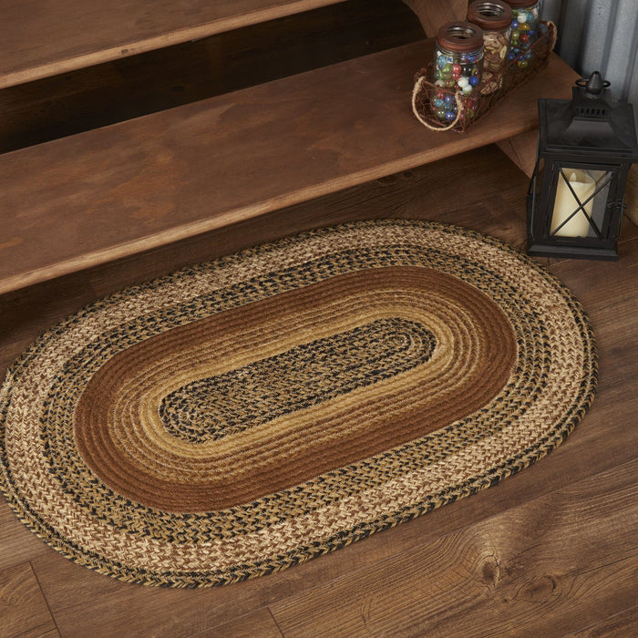 Kettle Grove Oval Braided Rug 24x36" - Primitive Star Quilt Shop