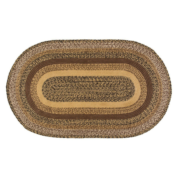 Kettle Grove Oval Braided Rug 36x60" with Pad - Primitive Star Quilt Shop