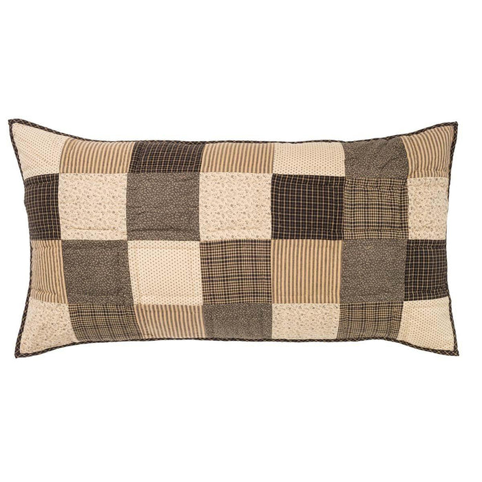 Kettle Grove Patchwork Quilted King Sham 21x37" - Primitive Star Quilt Shop
