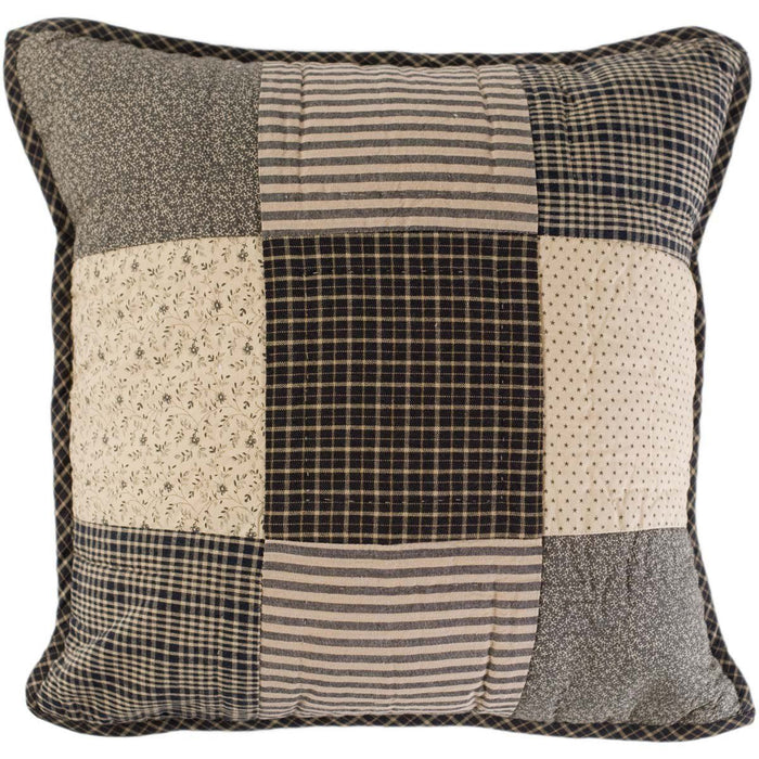 Kettle Grove Patchwork Quilted Pillow 16" Filled - Primitive Star Quilt Shop