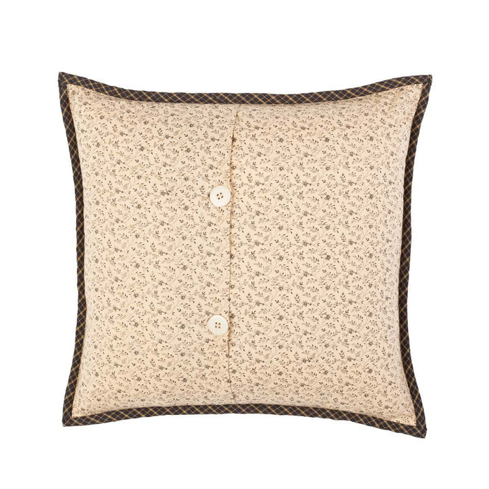 Kettle Grove Patchwork Quilted Pillow 16" Filled - Primitive Star Quilt Shop