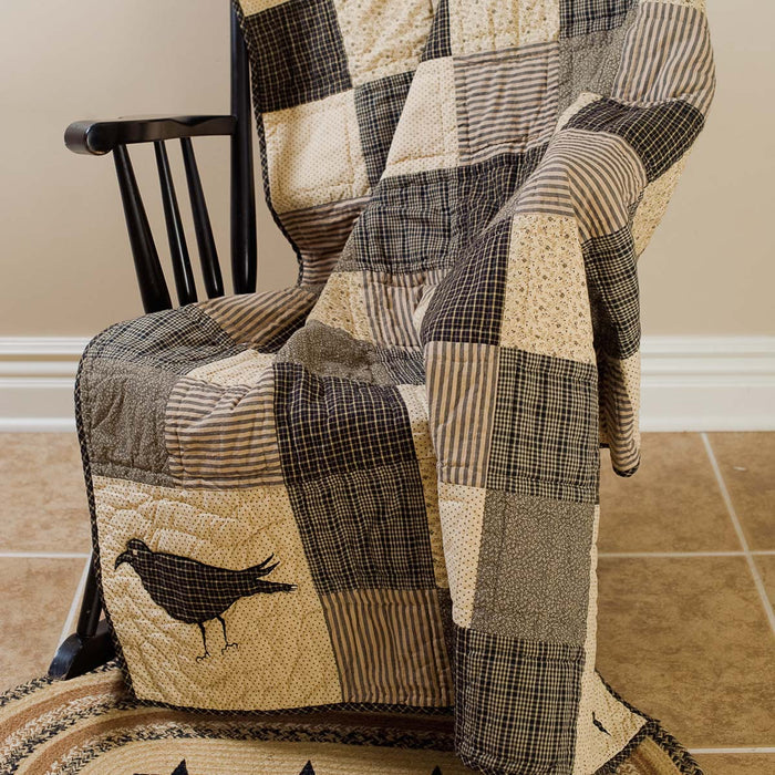 Kettle Grove Patchwork Quilted Throw - Primitive Star Quilt Shop