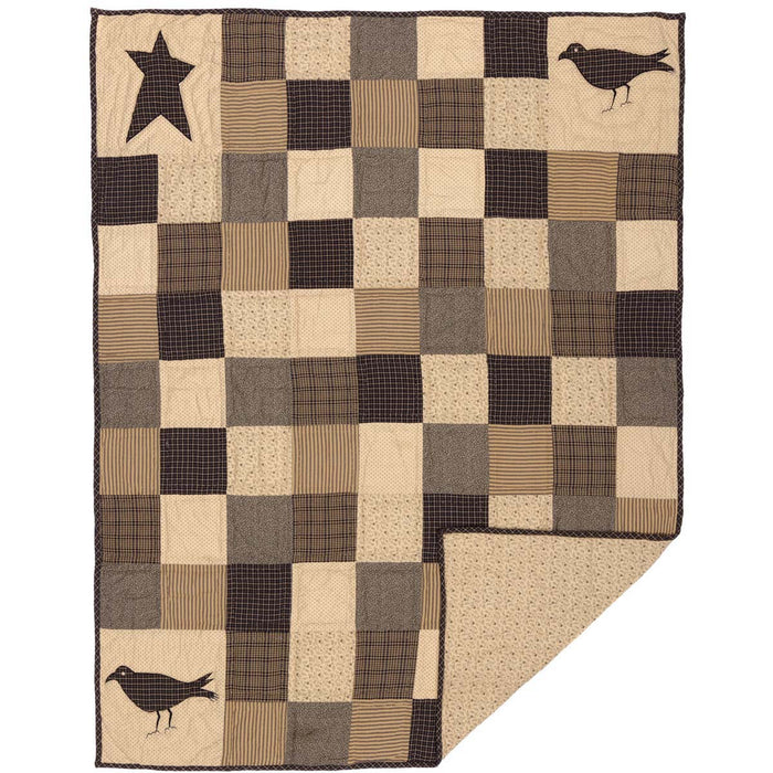 Kettle Grove Patchwork Quilted Throw - Primitive Star Quilt Shop