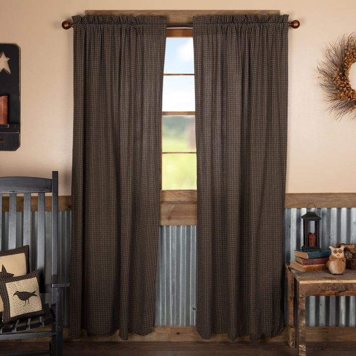 Kettle Grove Scalloped Lined Panel Curtains 84" - Primitive Star Quilt Shop