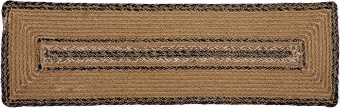 Kettle Grove Stencil Stars Rectangle Braided Stair Tread Latex Backed 8.5x27" - Primitive Star Quilt Shop