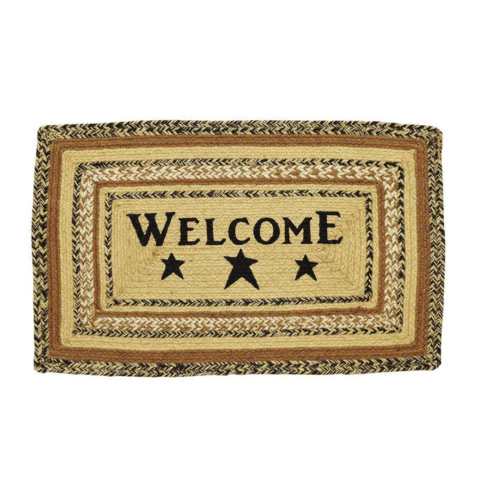 Kettle Grove "Welcome" Rectangle Braided Rug 20x30" - Primitive Star Quilt Shop