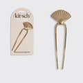 Kitsch Metal Clam Shell French Hair Pin - Gold