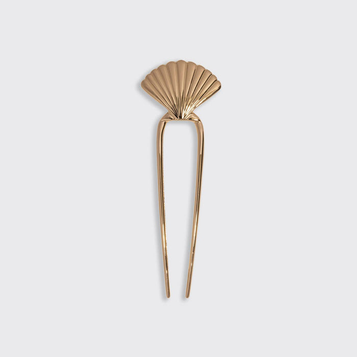 Kitsch Metal Clam Shell French Hair Pin - Gold