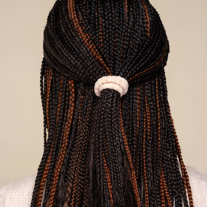 Kitsch Ribbed Hair Elastics 10pc Set - Blush