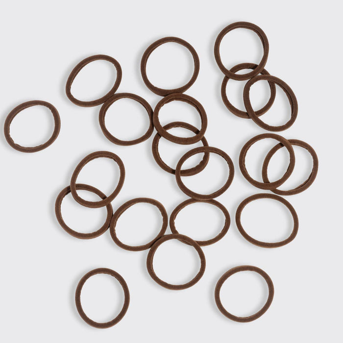 Kitsch Seamless Hair Elastics 20pc Set - Chocolate