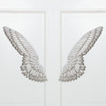 Large Metal Wall Silver Angel Wings