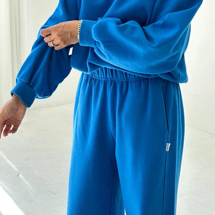 Le Bon Shoppe: French Terry Balloon Pants in Teal Blue