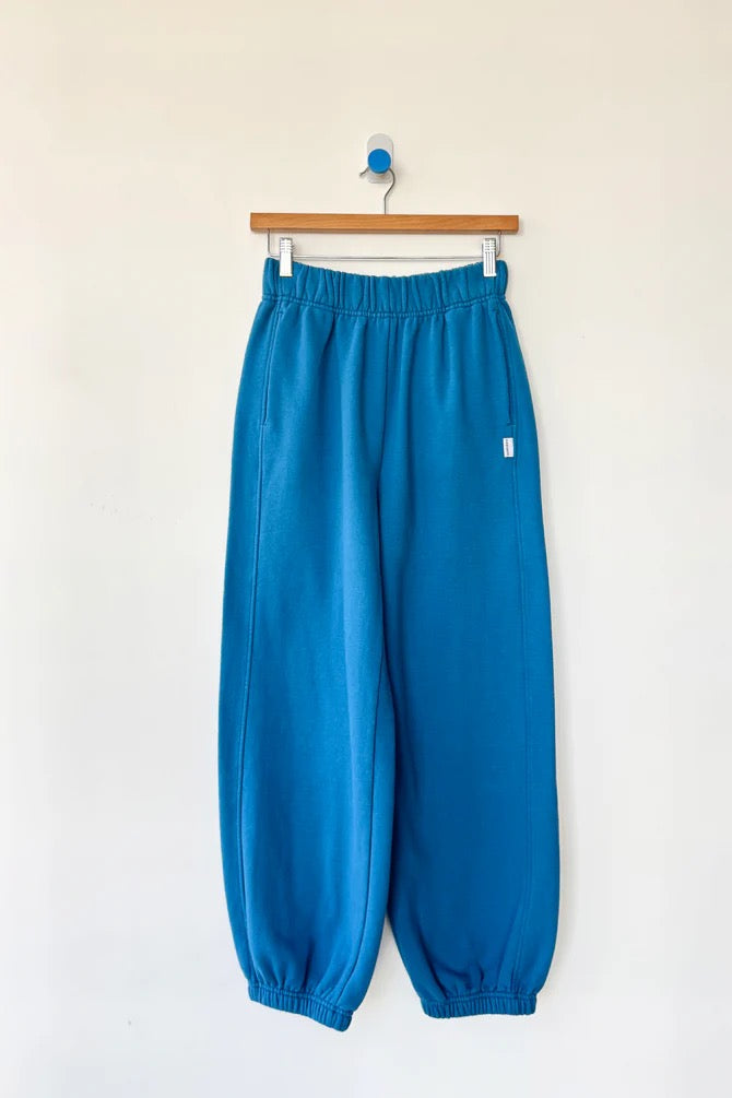Le Bon Shoppe: French Terry Balloon Pants in Teal Blue