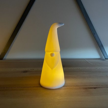 LED Ceramic White Gonk 14.5cm