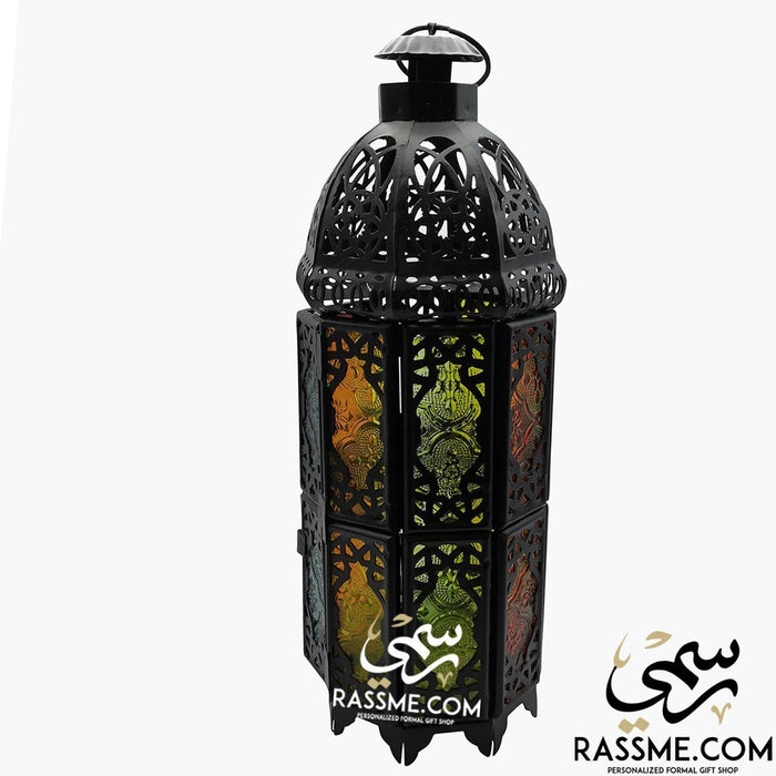 LED FLAMELESS Tower Arabian Glass Ramadan Lantern Desk