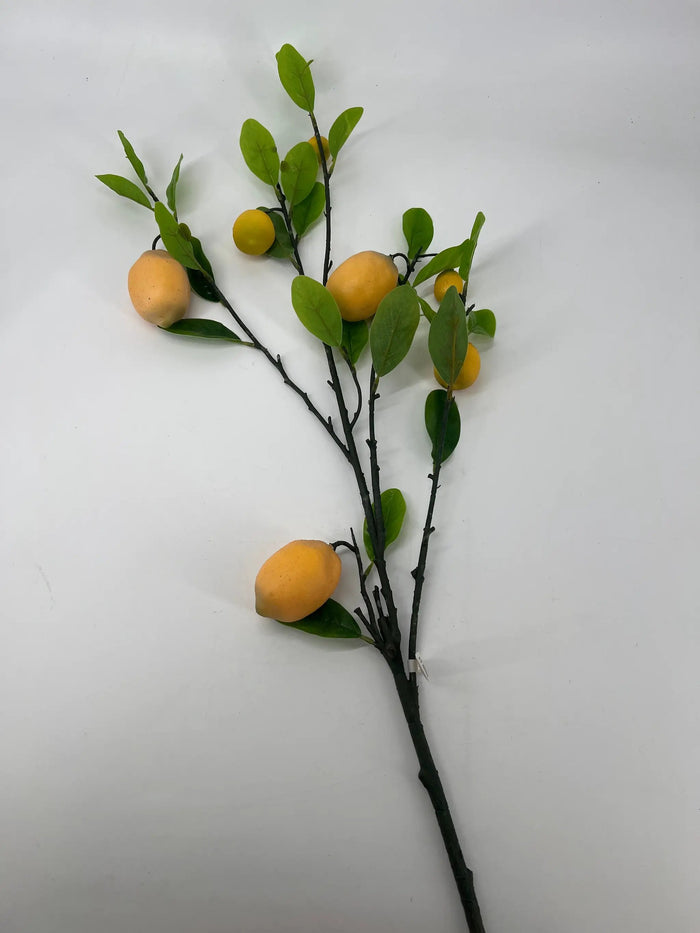 AmBest Lemon Spray Yellow 40" - Artificial Non-Flowering Plants Silk