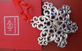 Lenox Sparkle and scroll silverplate ornament Snowflake