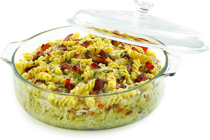 Libbey Baker's Basics Glass Casserole Dish with Cover, 3-quart