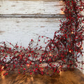 Lighted Red and Burgundy Pip Berry Garland 4' - Primitive Star Quilt Shop