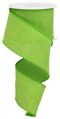 Lime Green Royal Burlap Ribbon 2.5" X 10Yd - Evergreen Home and Floral
