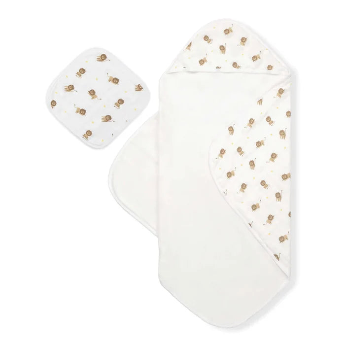Lion Hooded Towel Set