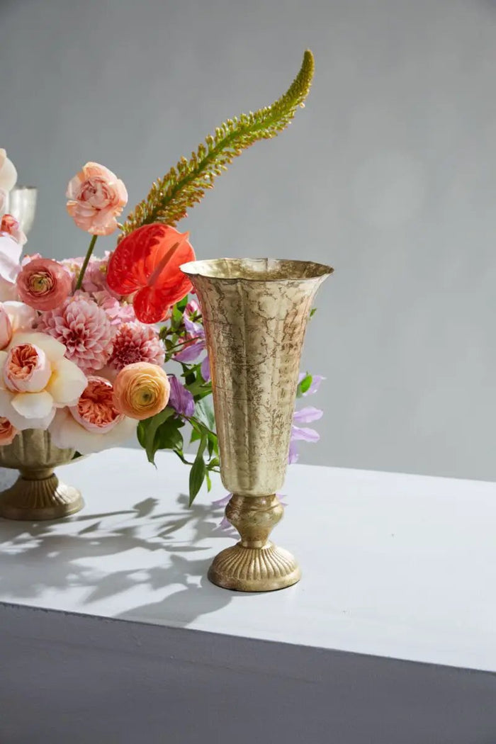 Lita Gold Vase 6.5" x 14"